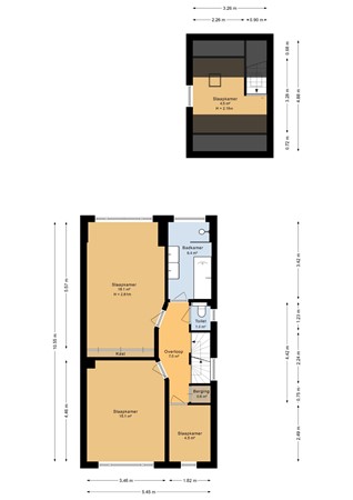 Floorplan - Hoekenburglaan 56, 2275 TE Voorburg